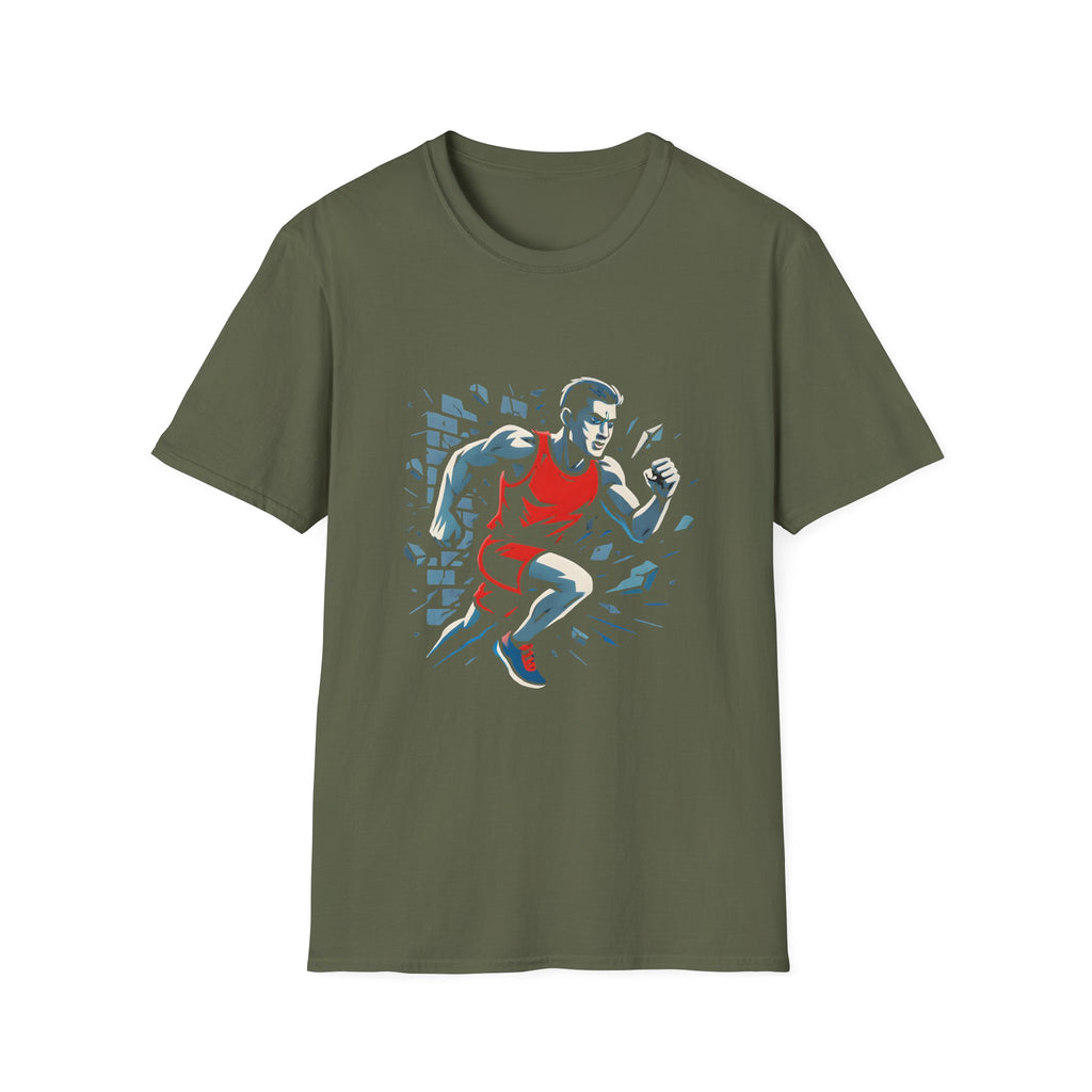 Runner Breaks Through Wall T-Shirt
