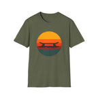 Skateboard silhouette at sunset T-Shirt
