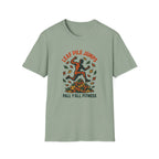 Leaf Pile Jump Fitness T-Shirt