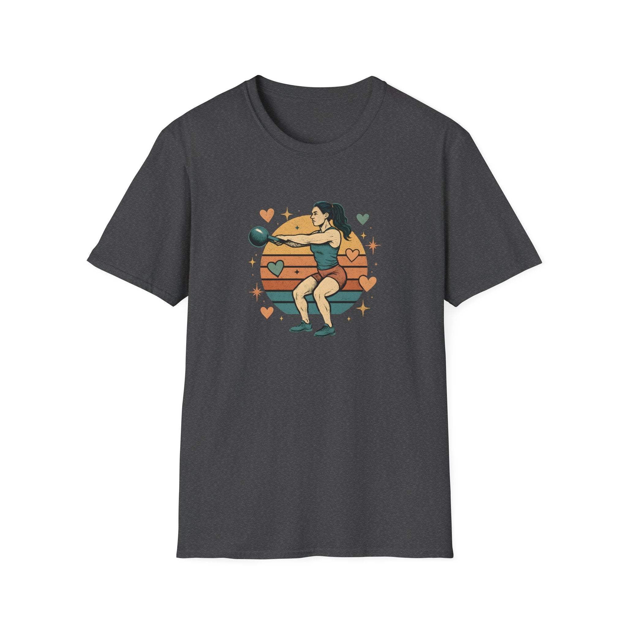 Kettlebell Workout Portrait T-Shirt