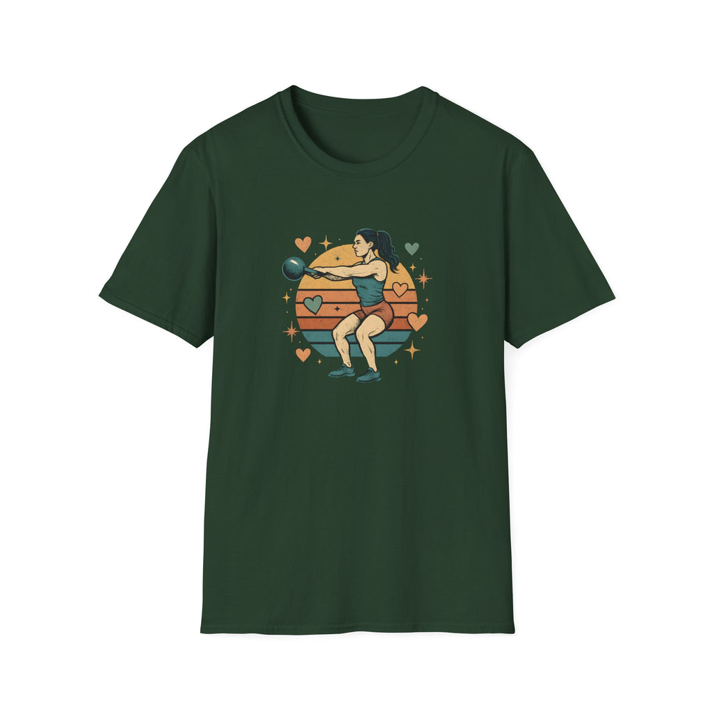 Kettlebell Workout Portrait T-Shirt
