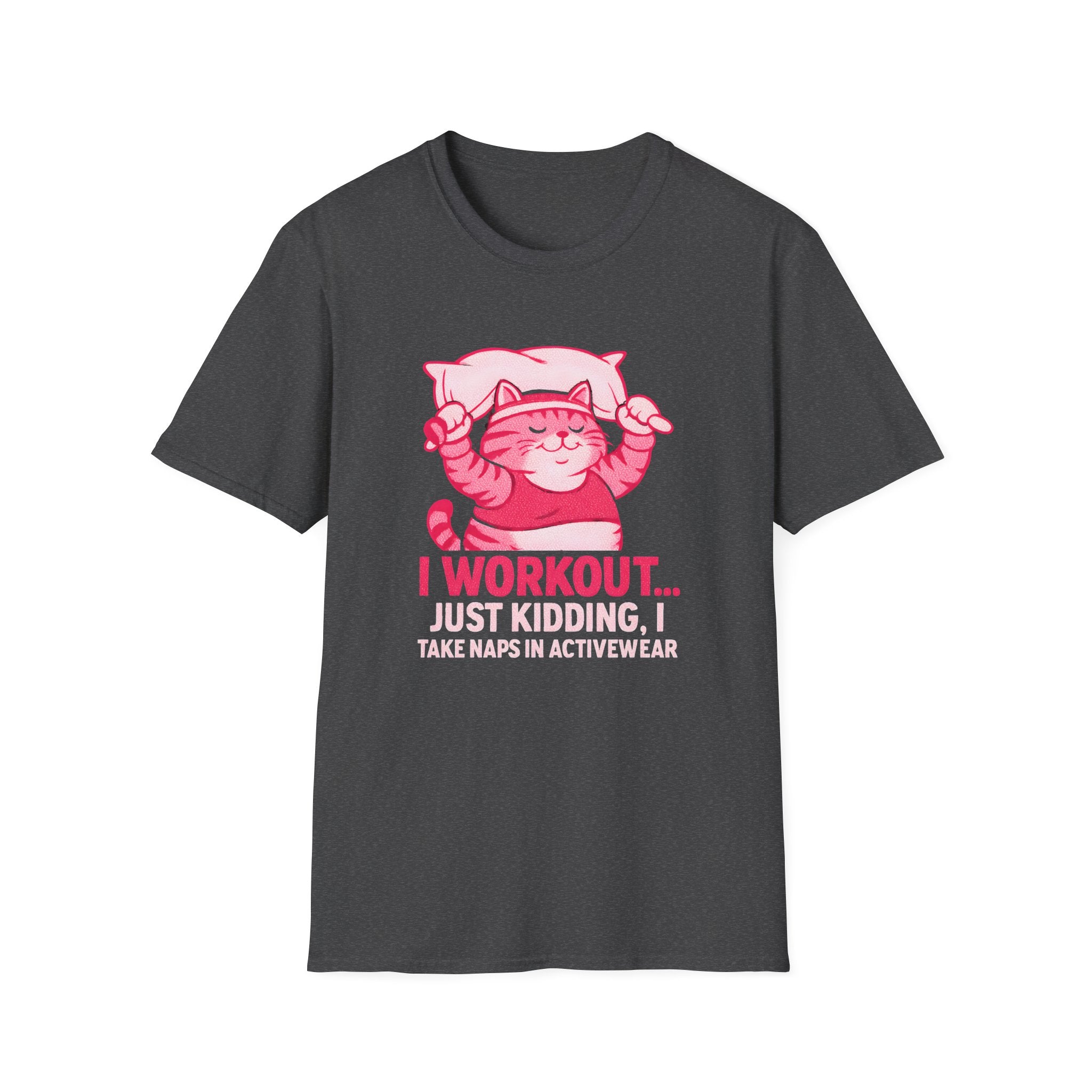 Napping Cat in Activewear T-Shirt