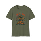 Leaf Pile Jump Fitness T-Shirt
